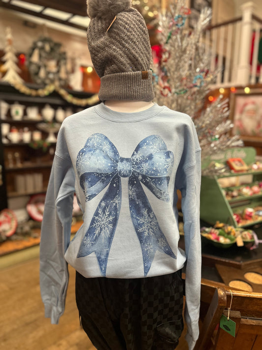 It’s a blue snowflake sweatshirt