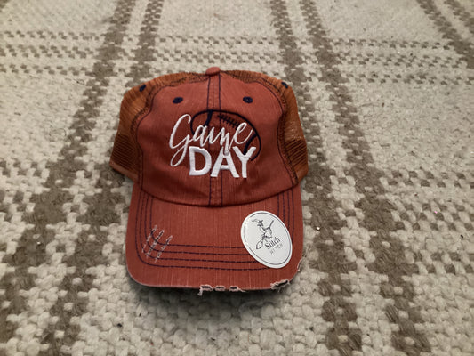 Game day embroidered cap