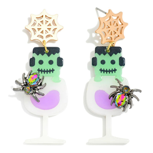 Franky and wine earrings