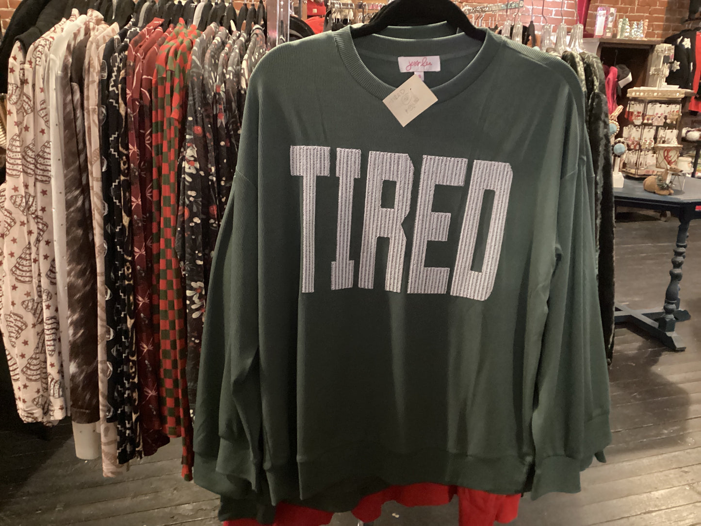 Tired sweater