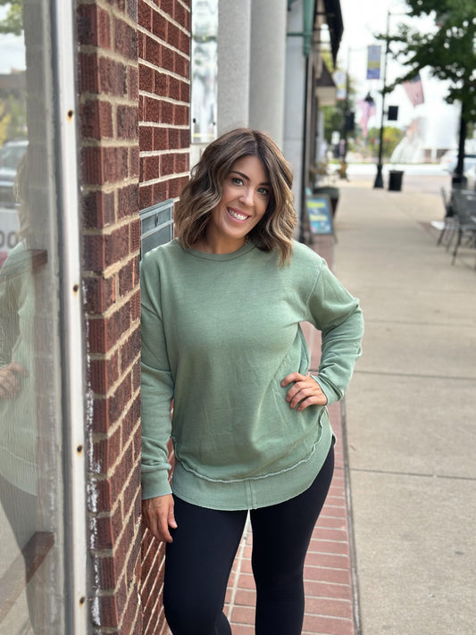 Sage mist pullover