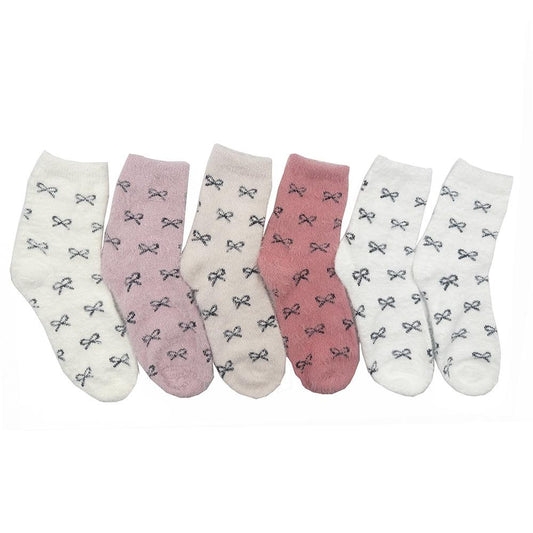 Printed bow socks