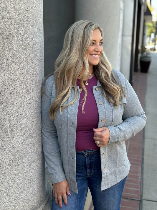 Marion Waffle Knit Shacket