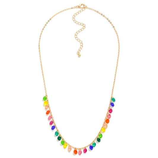 Rainbow gem necklace