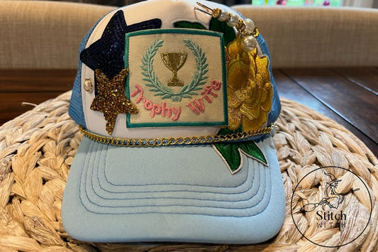 Trophy wife trucker hat