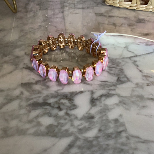 Pink gem bracelet