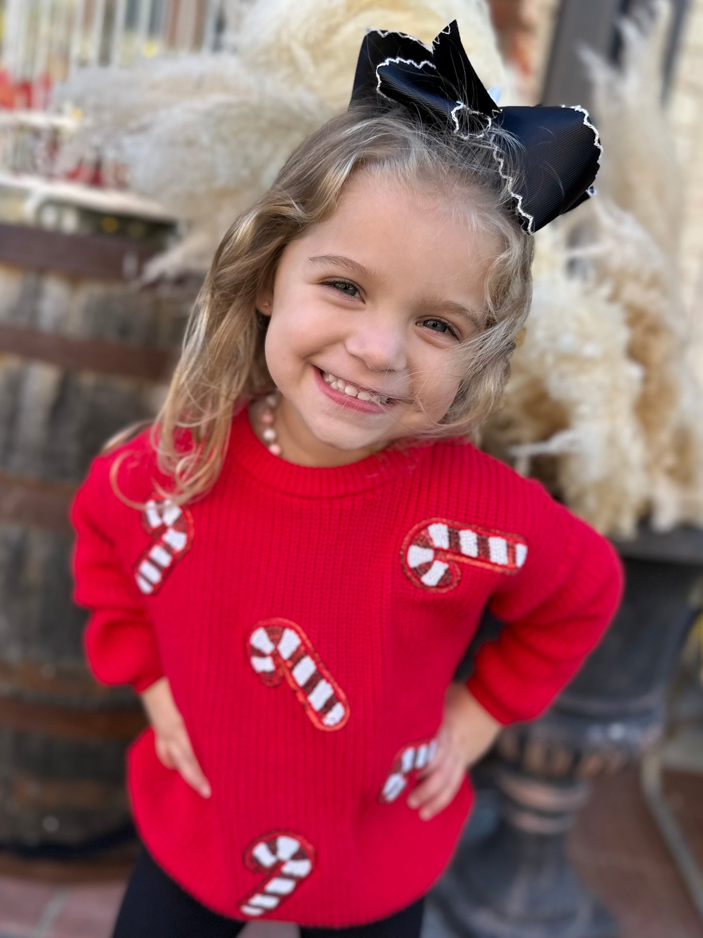 Sequin candy cane sweater Kids