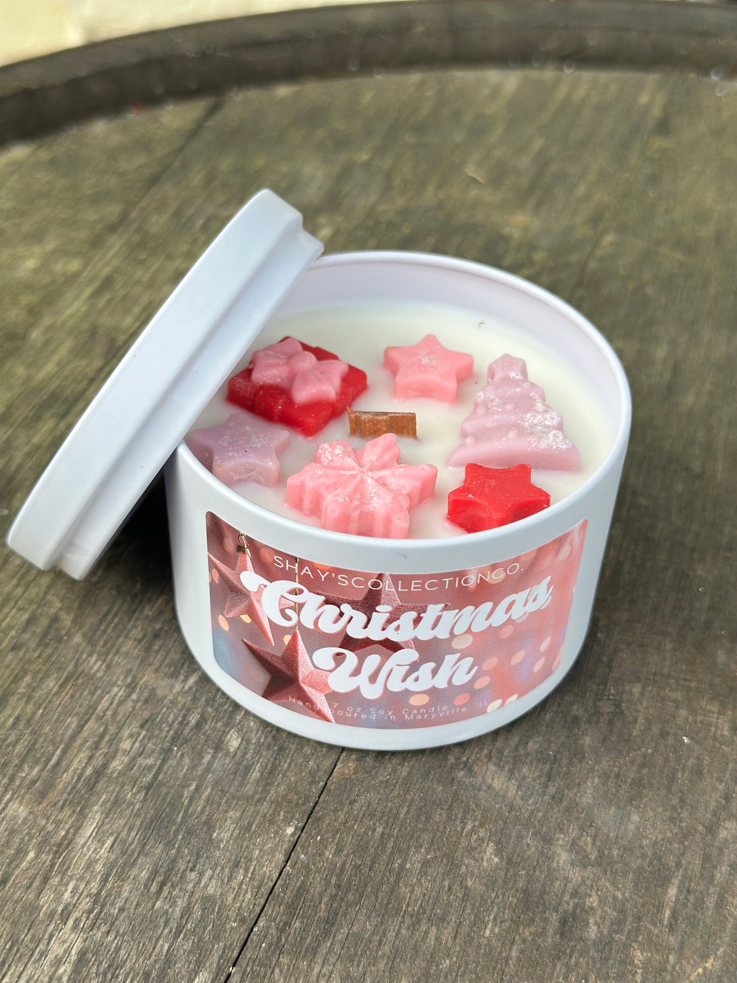 Wood Wick Tin Candles