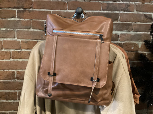 Leather backpack