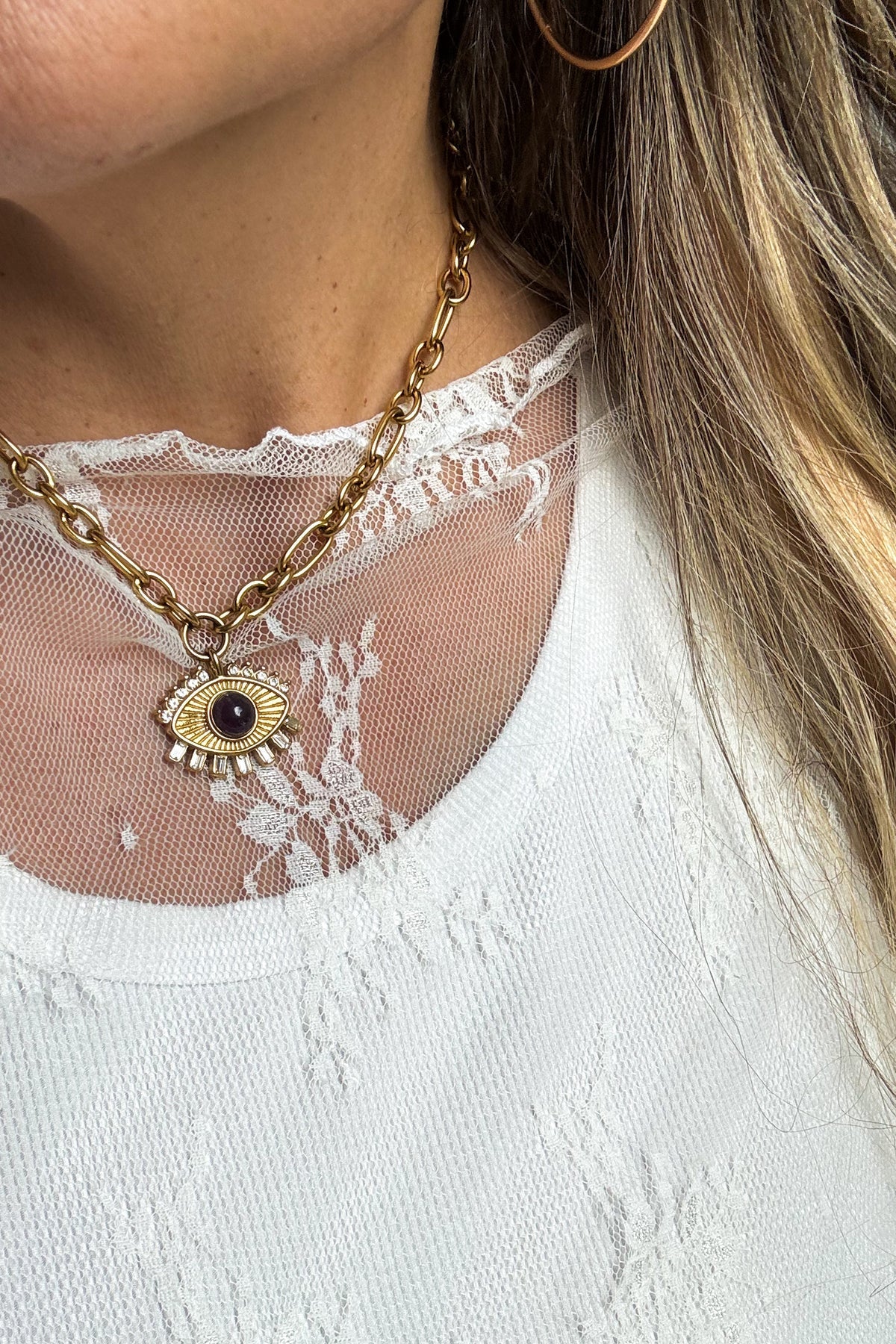 Eye of fortune necklace