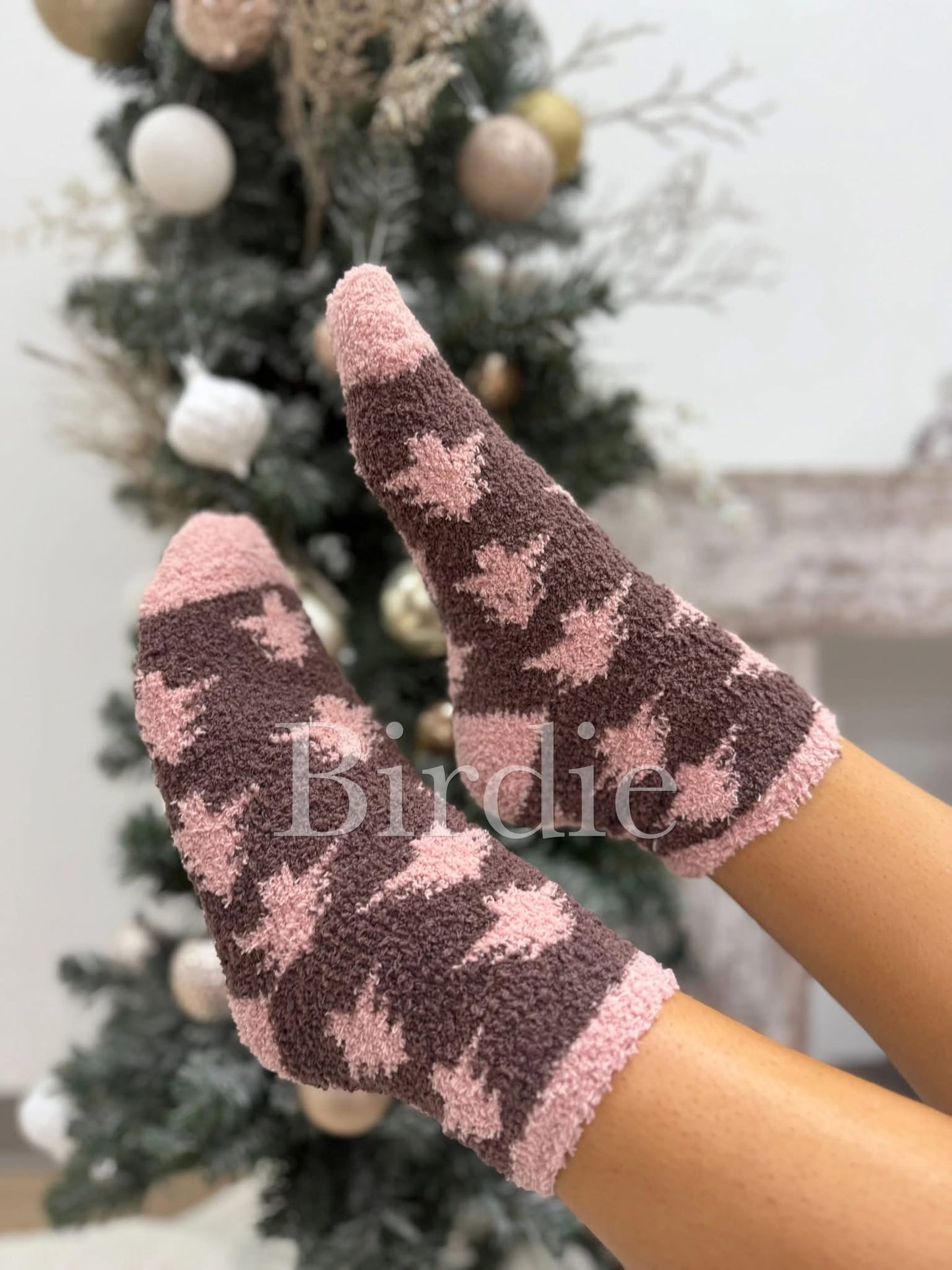 Fuzzy Christmas Socks