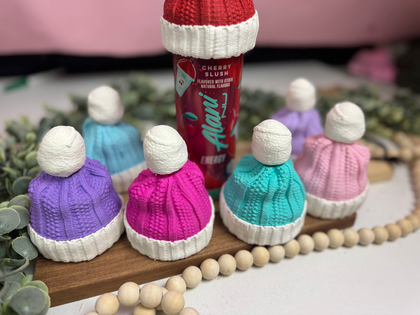 Skinny can Santa topper