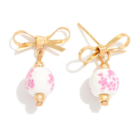 Pink dollup earrings