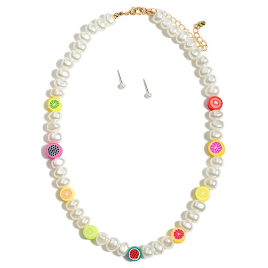 Fruit bead necklace