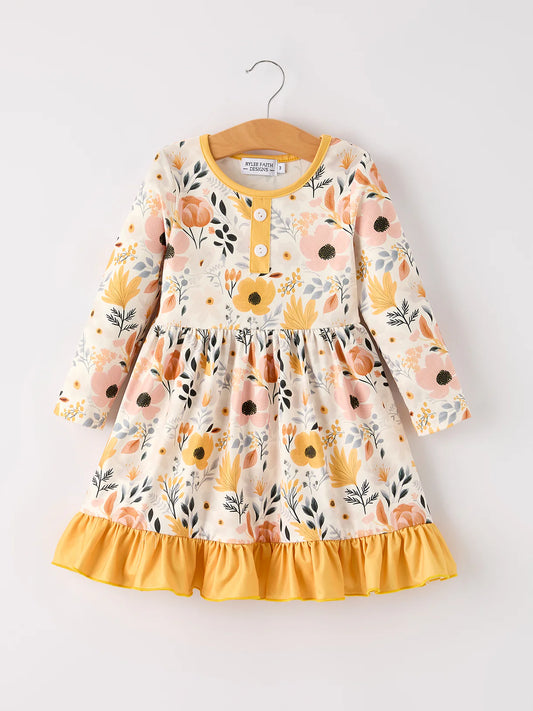 Floral and frill dress