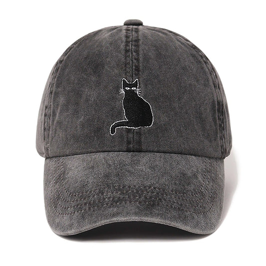 Black cat vintage hat