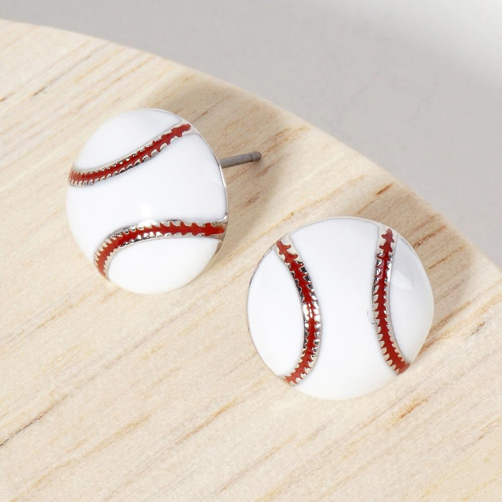 Baseball earrings