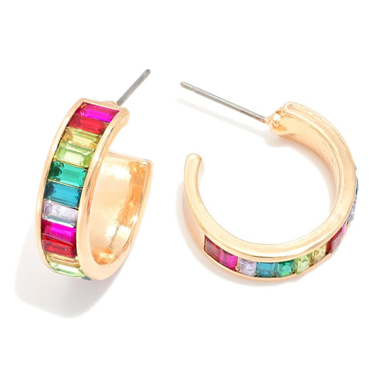 Multi gem earrings