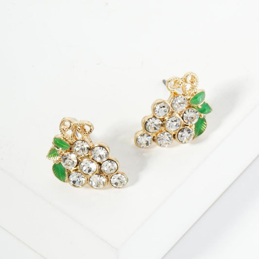 Grape cluster earrings