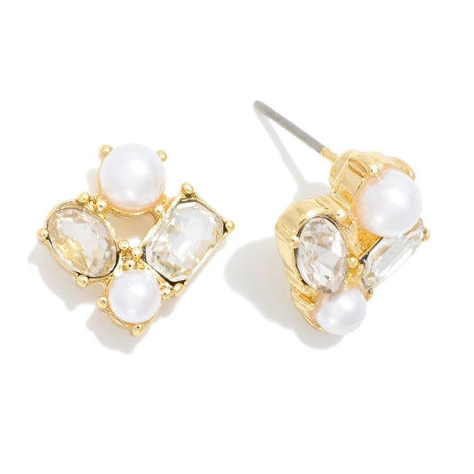 Crystal quad earrings