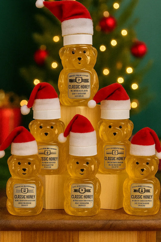 Holiday Santa honey bear 2 oz