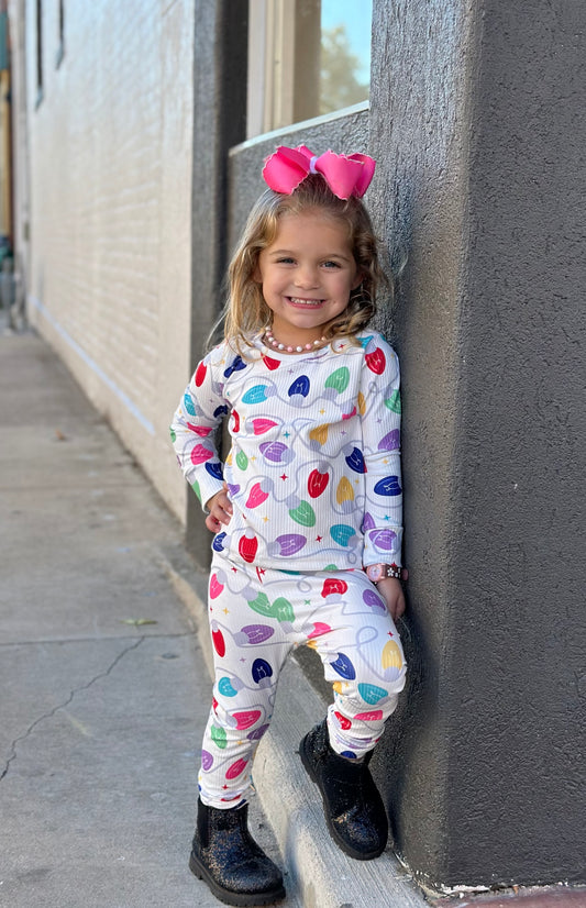 Vintage Christmas Lights PJ Set