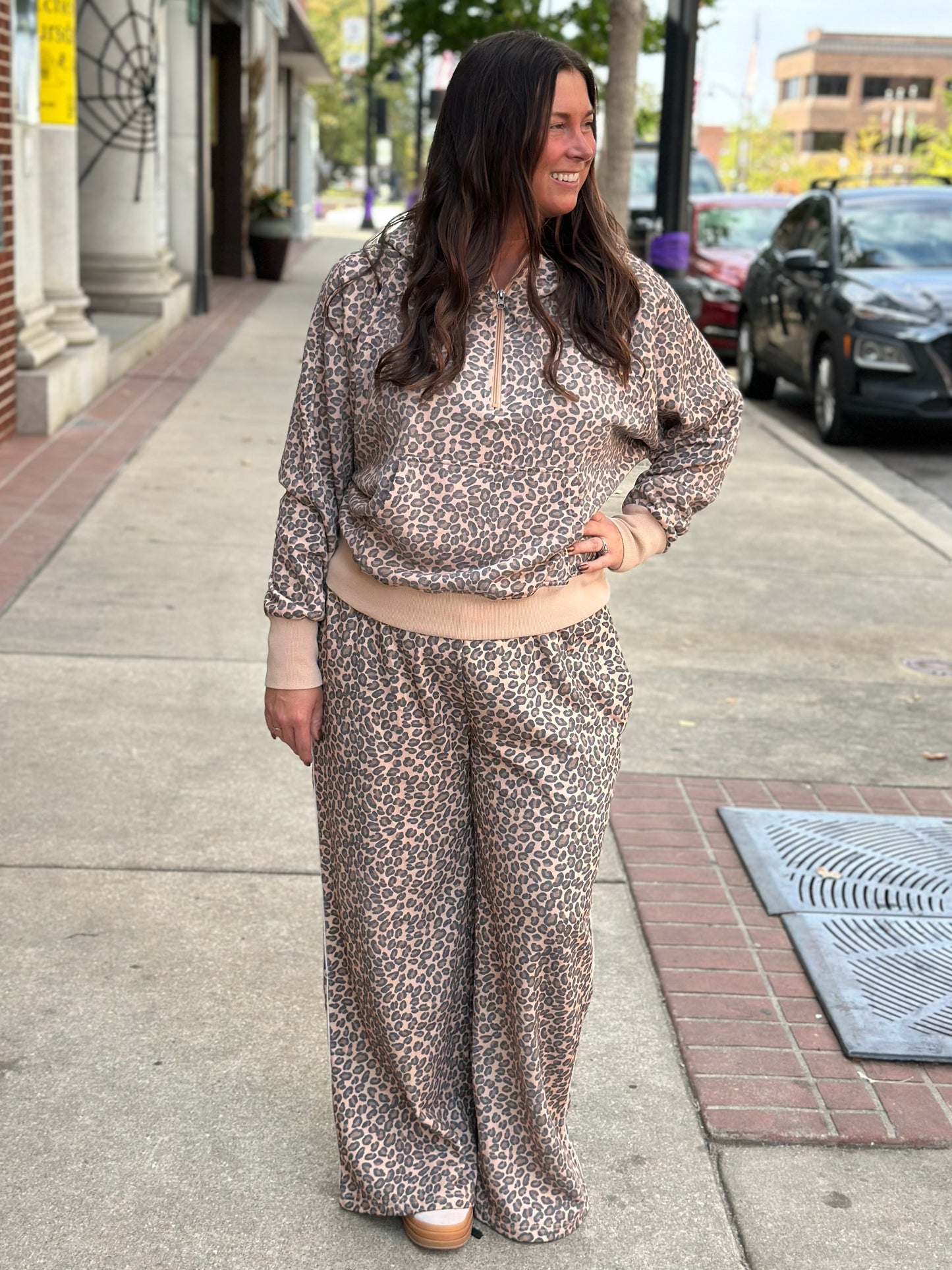 Cheetah easy does it pullover