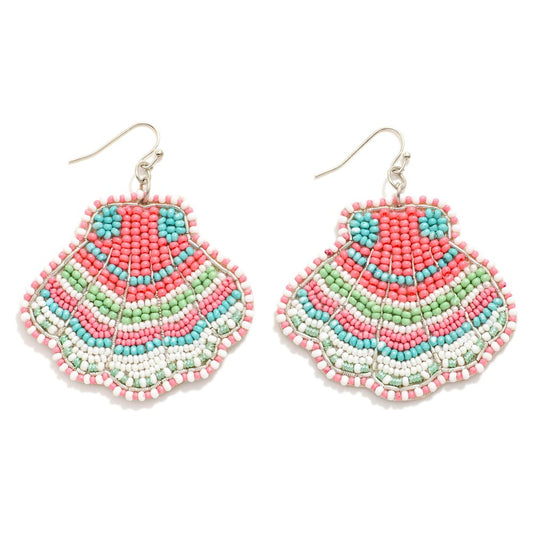 Beaded shell earrings