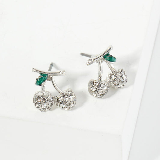 Crystal cherry earrings