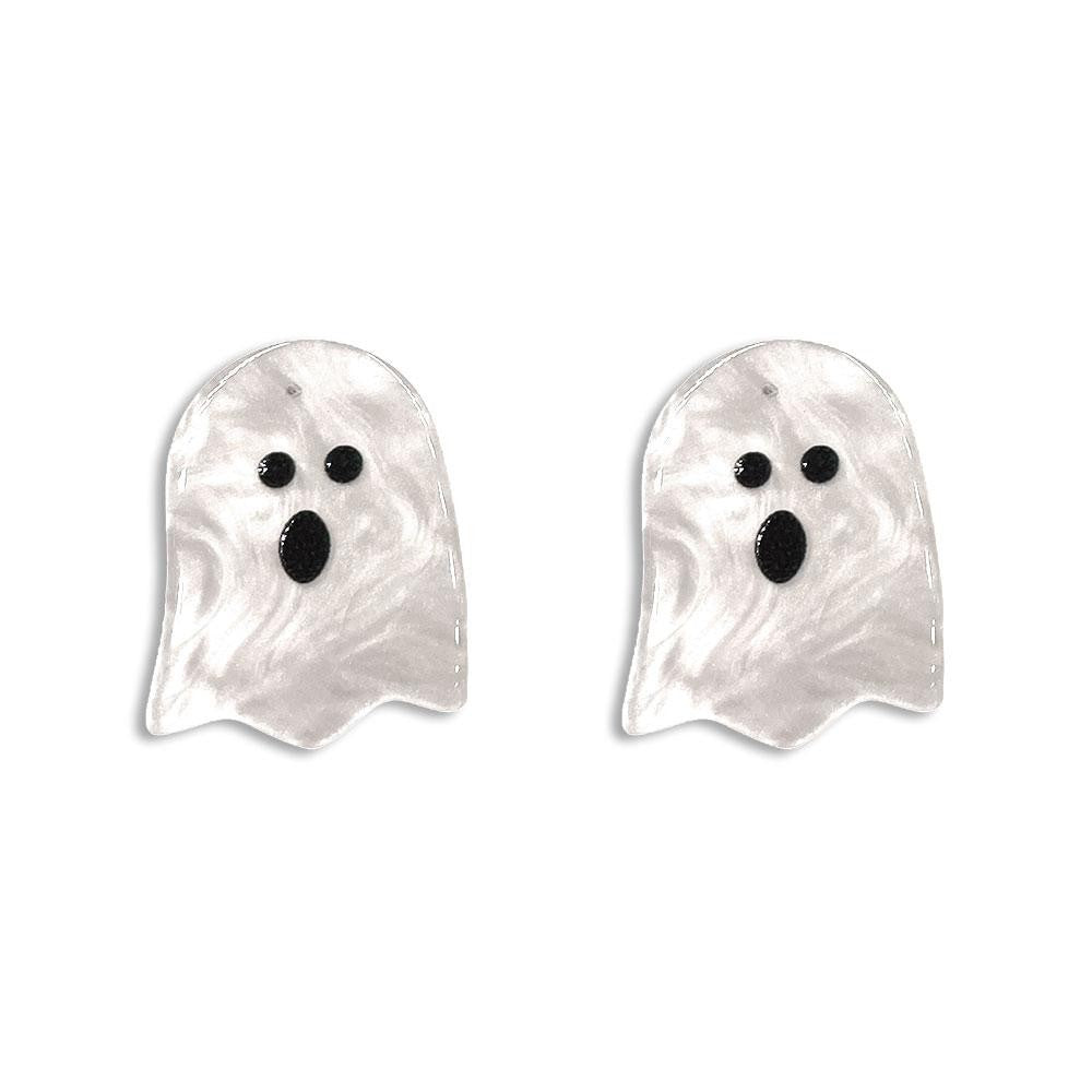 Ceramic ghost earrings