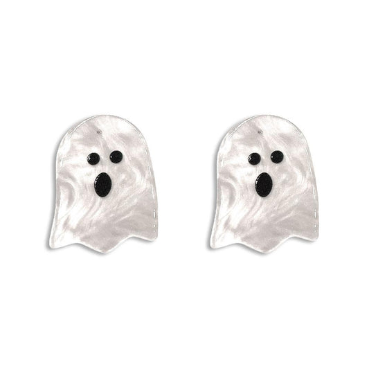 Ceramic ghost earrings