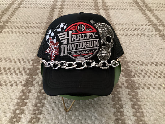 Harley black trucker hat