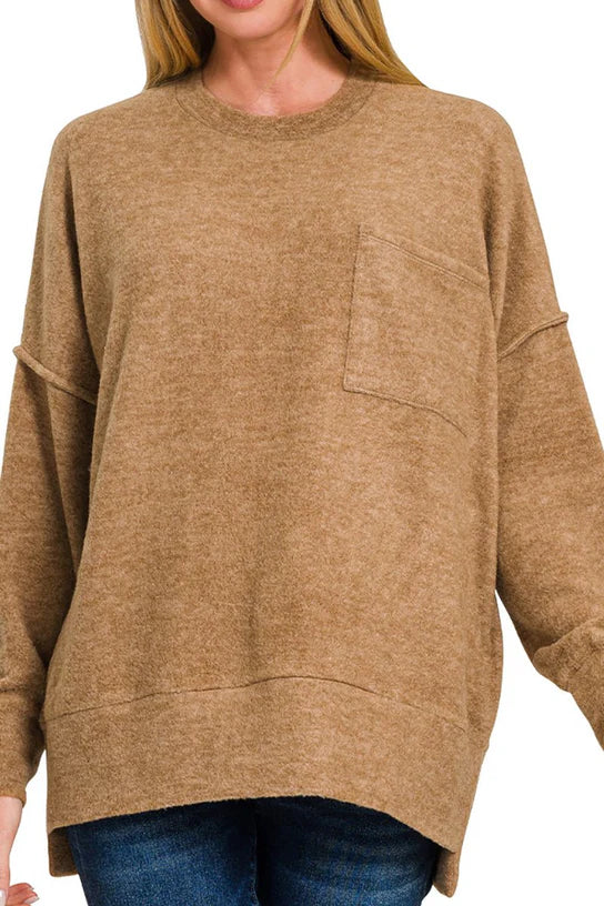 Camel Pocket Pullover