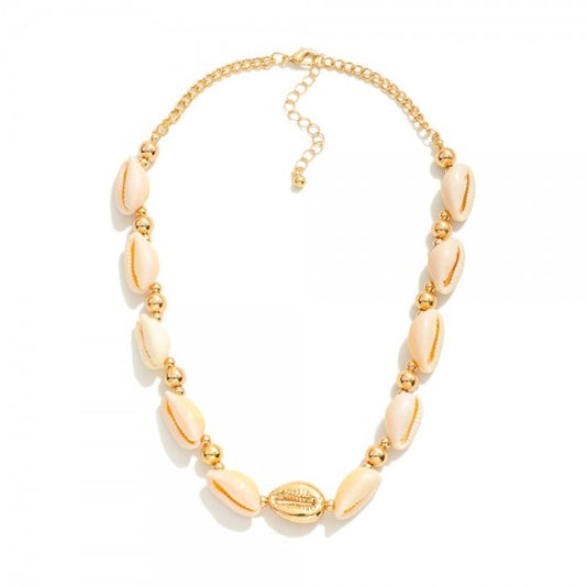 Beaded shell necklace