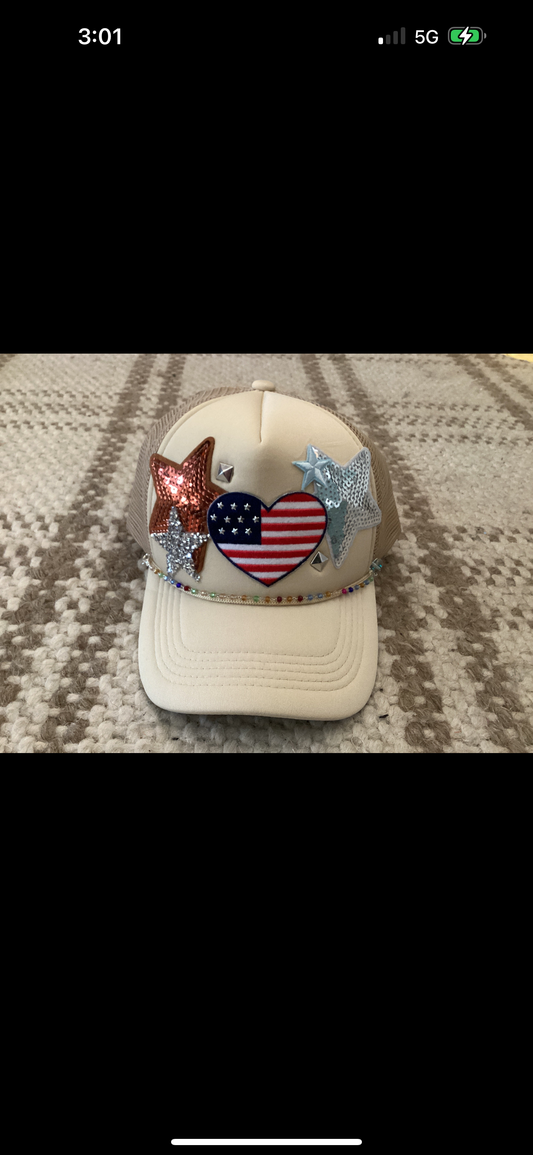 Proud to be an American trucker hat