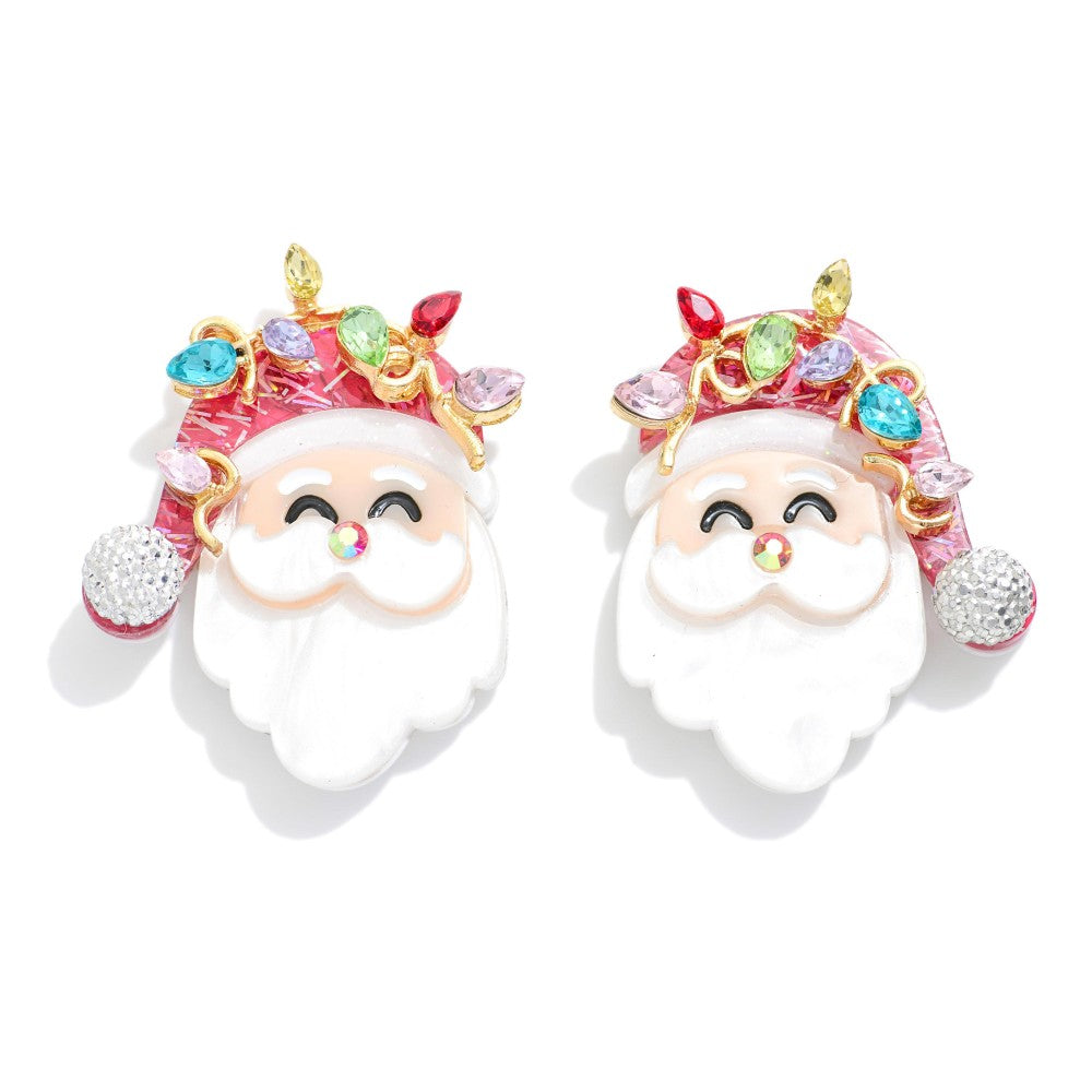 Santa lights earrings