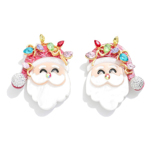 Santa lights earrings