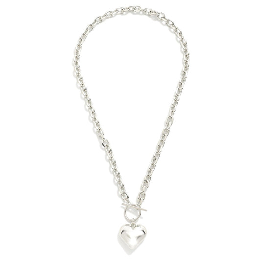 Toggle heart necklace