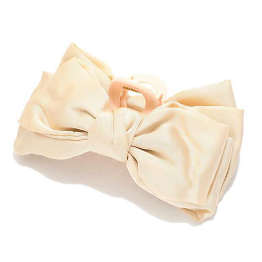 Satin bow clip