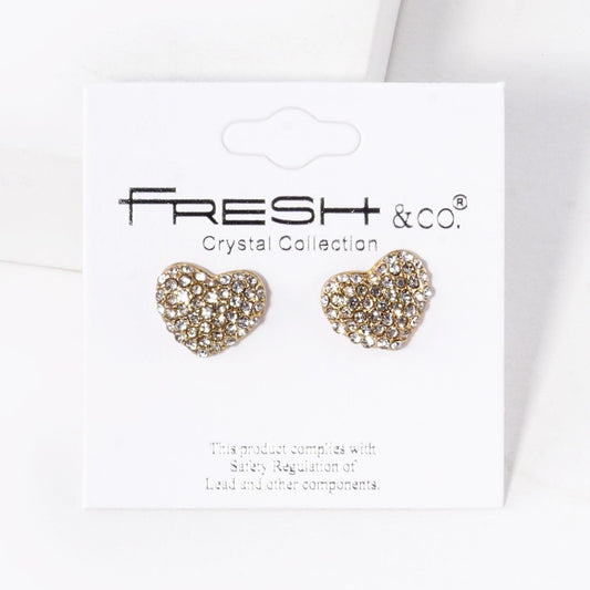 Crystal hearts earrings