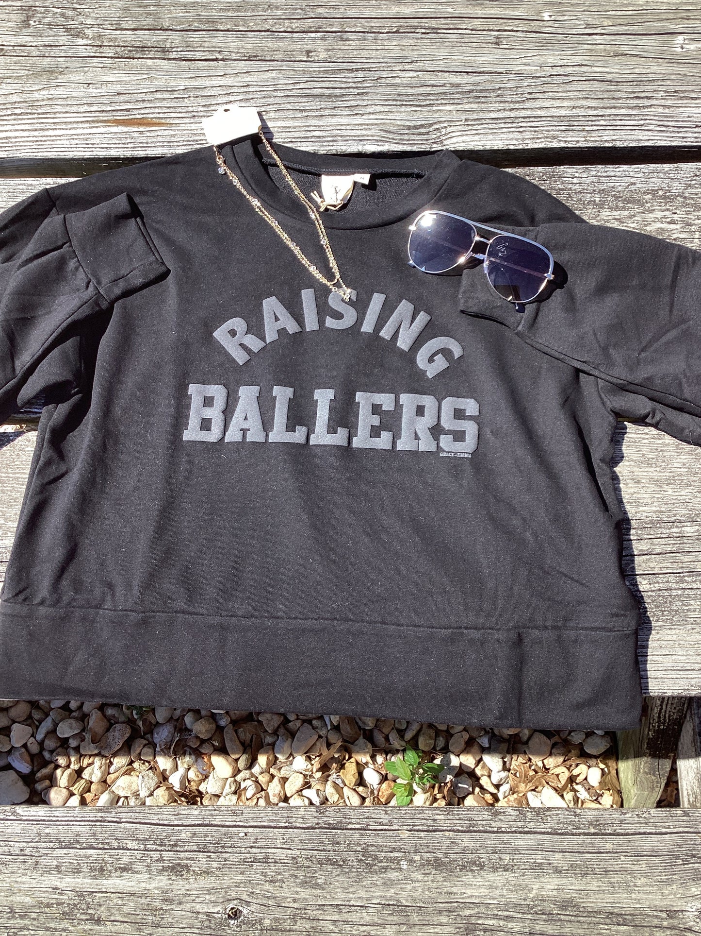 Raising Ballers Cropped Sweatshirt