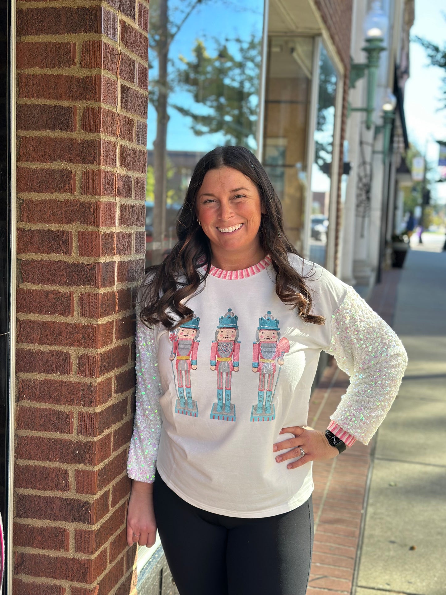 Glitter Nutcrackers with Sequin Sleeves