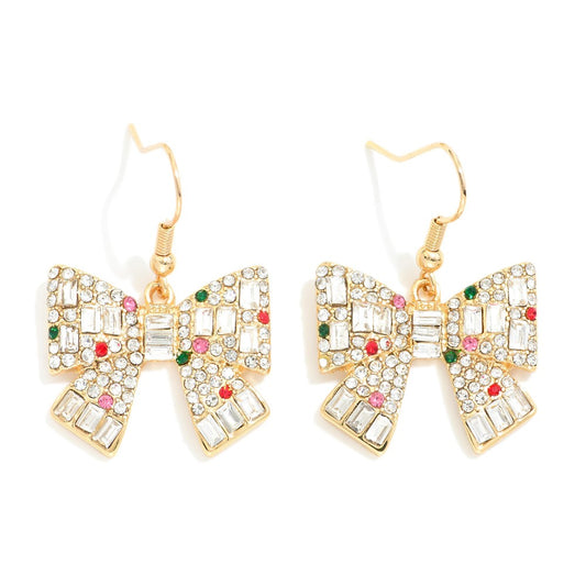 Holiday bow earrings