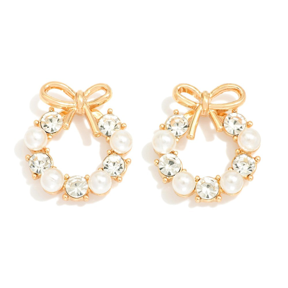 Crystal wreath earrings