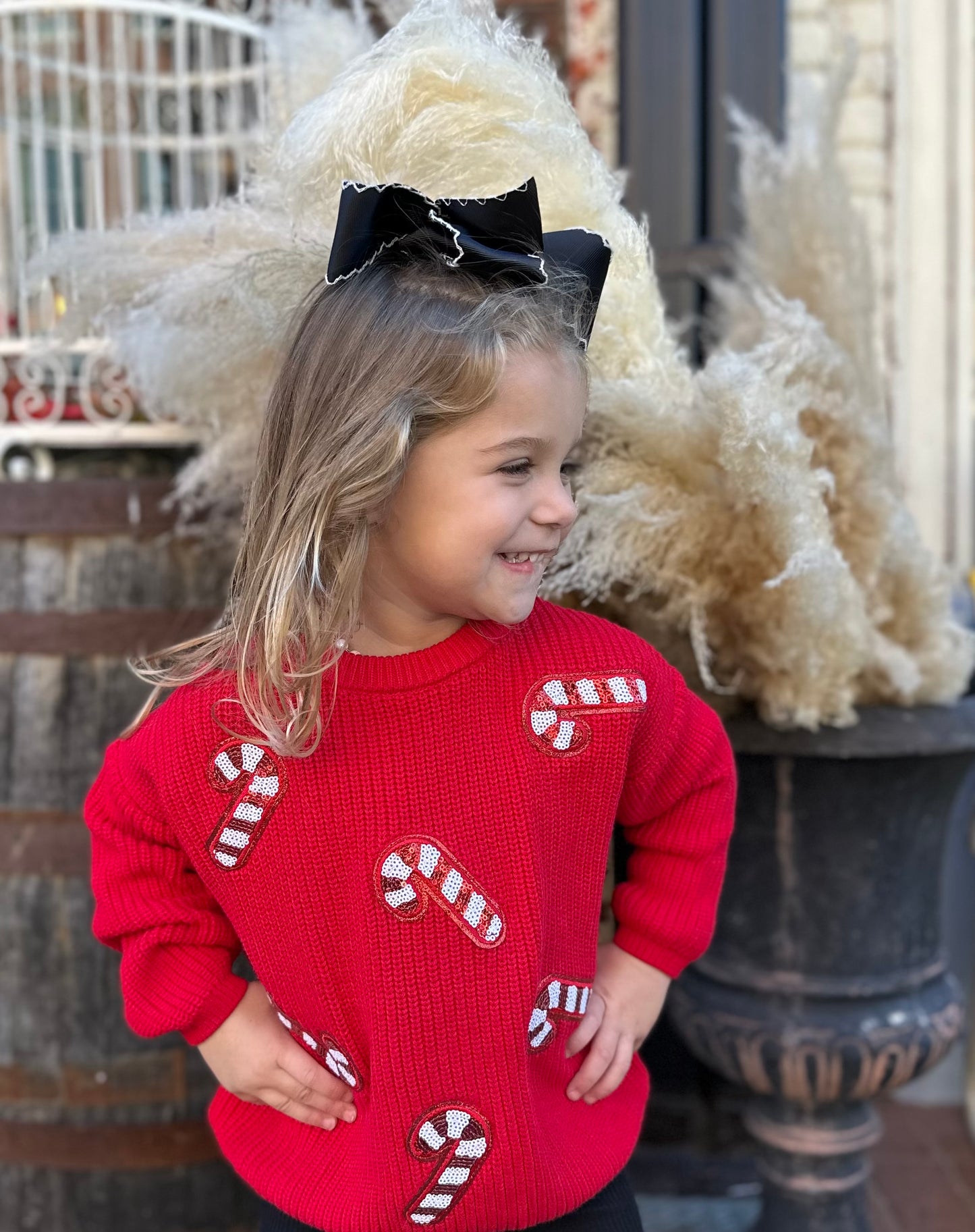 Sequin candy cane sweater Kids