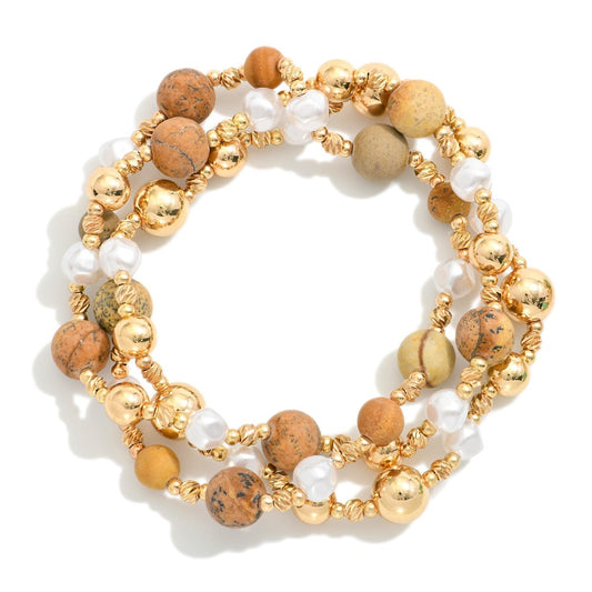 Gemstone stack bracelets