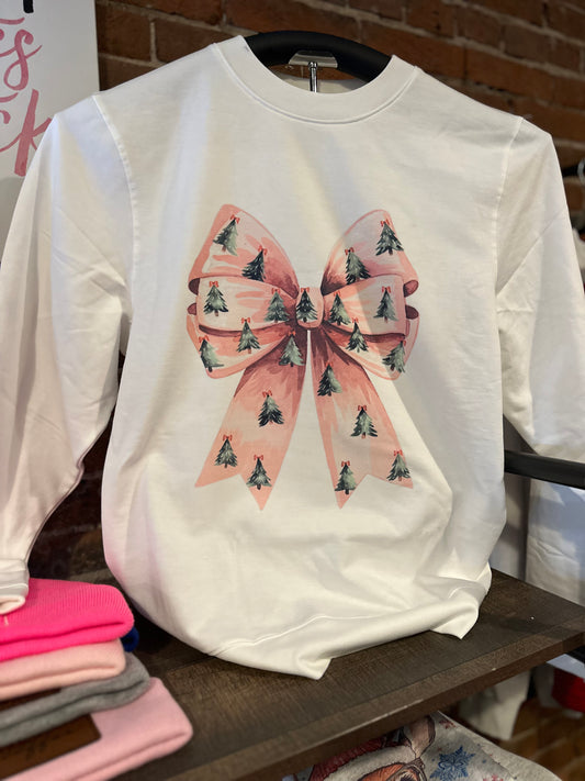 Trees and bows sweatshirt