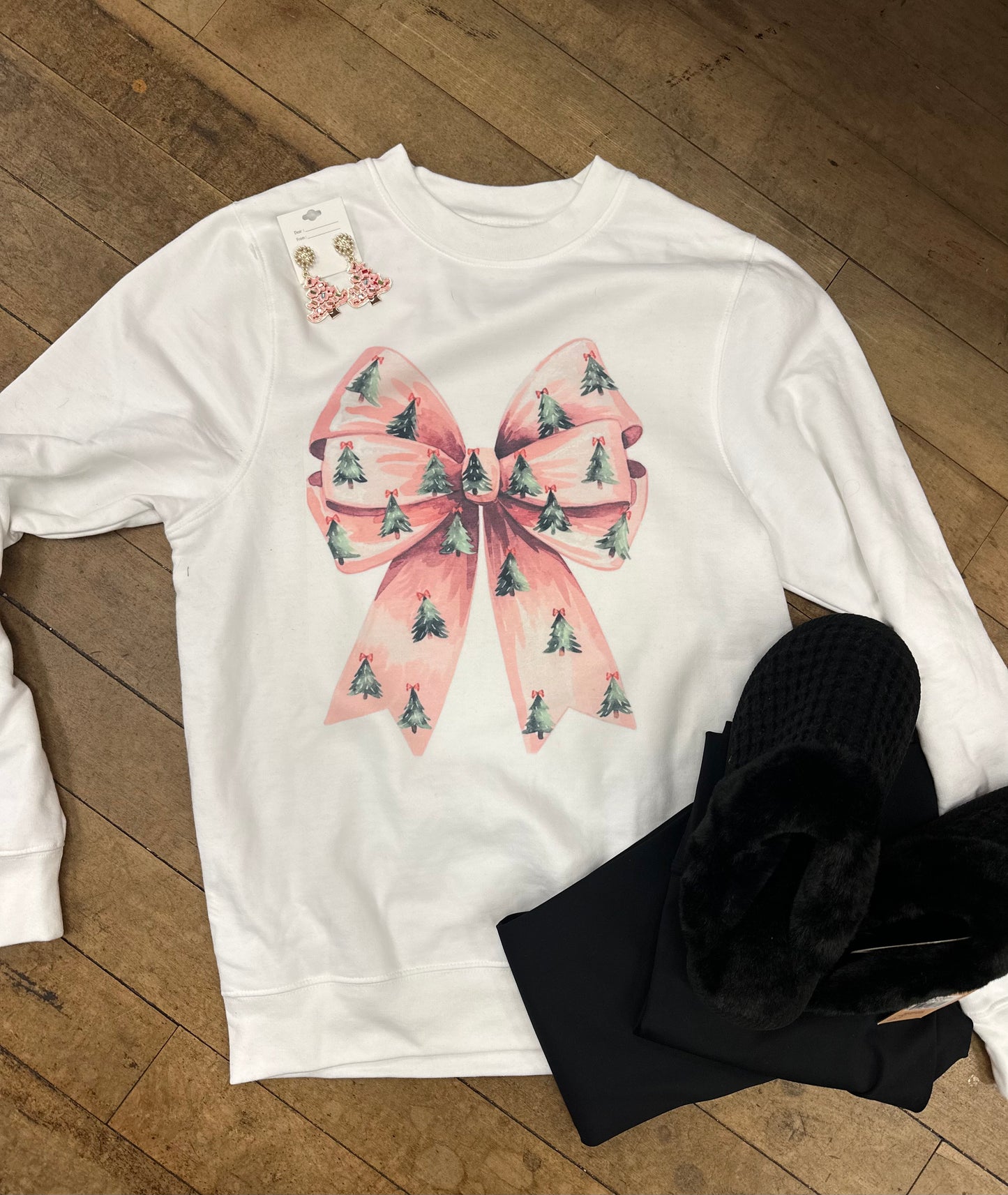 Trees and bows sweatshirt