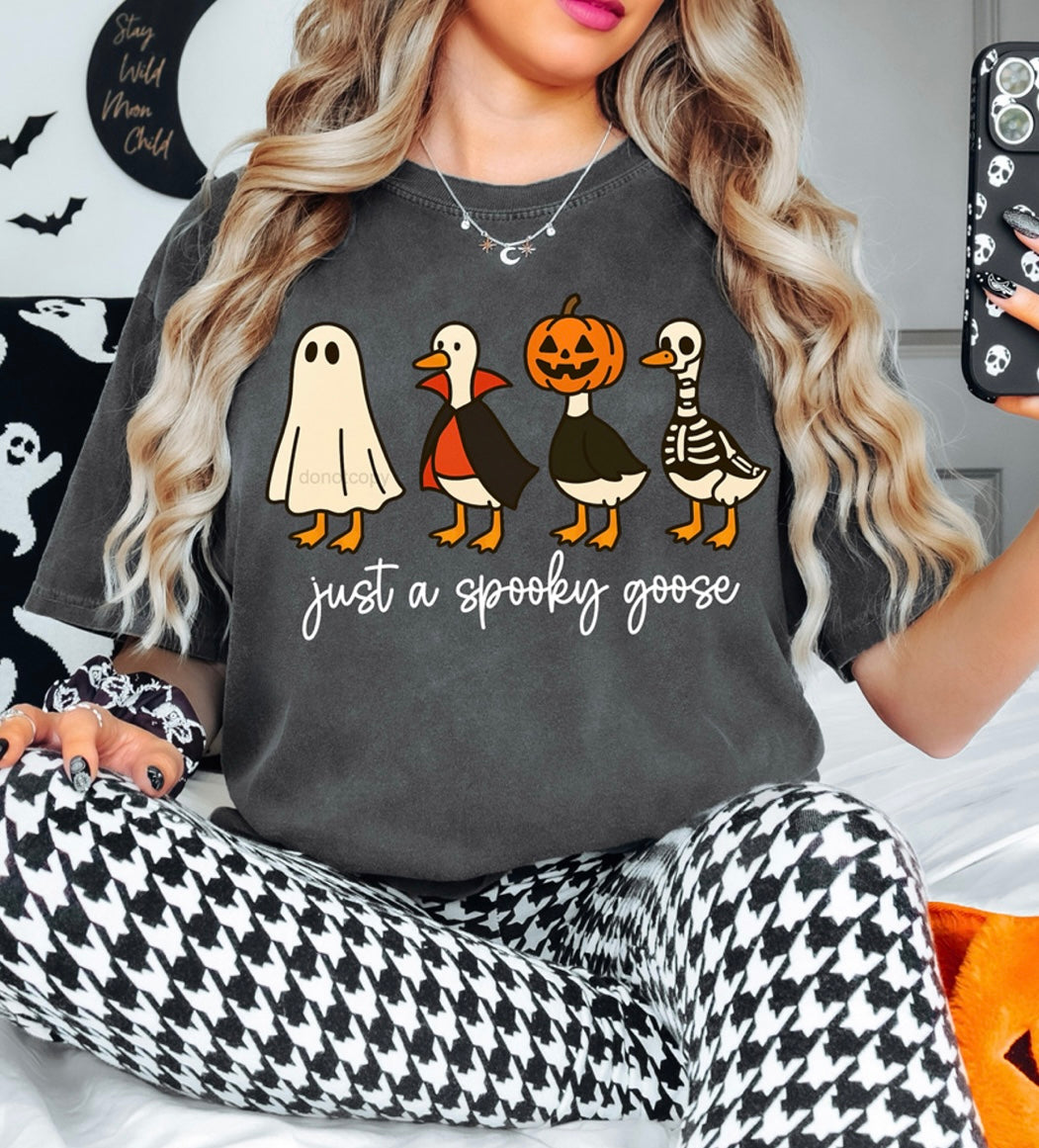 Just a spooky goose tee