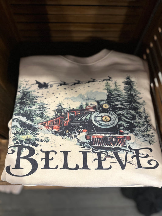 Believe polar  express sweatshirt